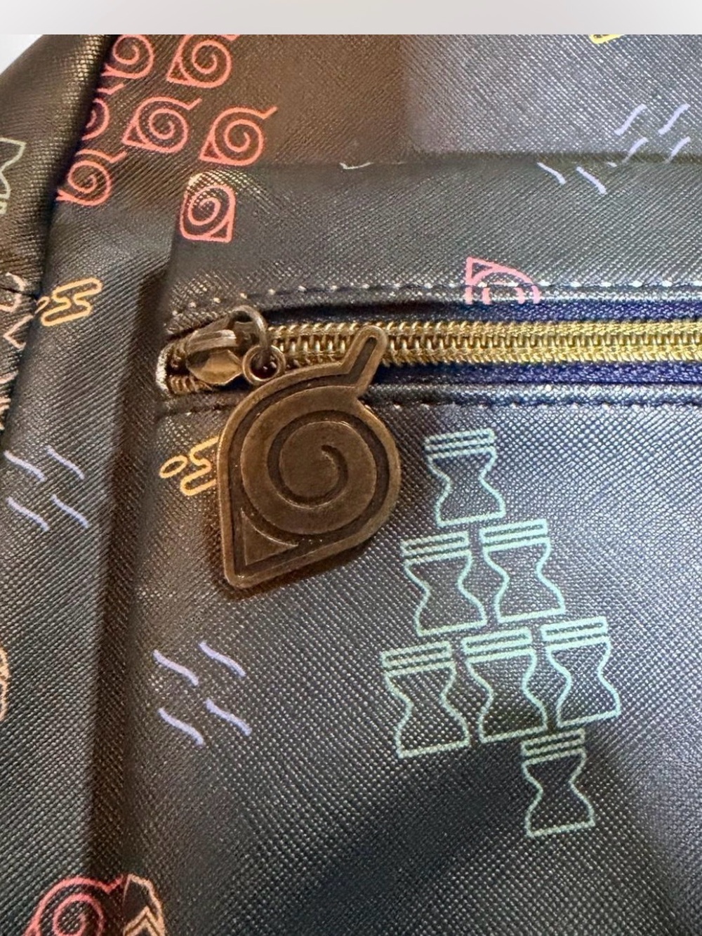 Naruto Black Patterned Mini Backpack - Picture 2 of 8